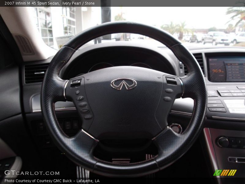 Ivory Pearl / Stone 2007 Infiniti M 45 Sport Sedan