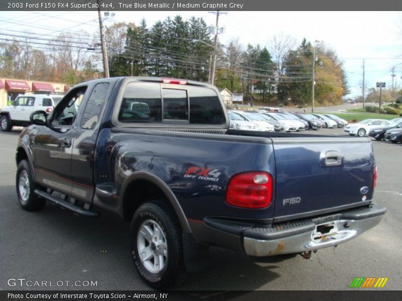 True Blue Metallic / Medium Graphite Grey 2003 Ford F150 FX4 SuperCab 4x4