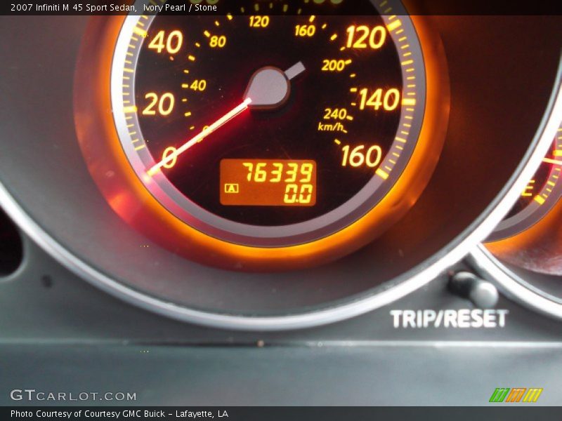 Ivory Pearl / Stone 2007 Infiniti M 45 Sport Sedan