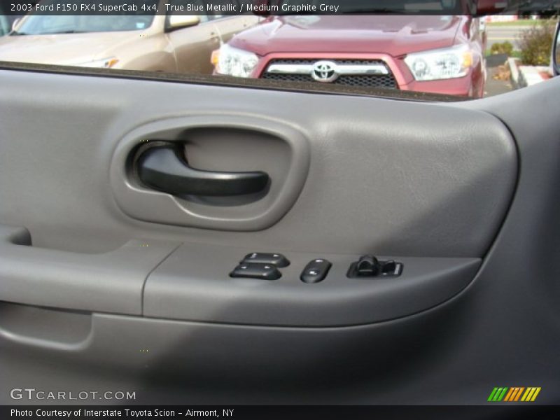 True Blue Metallic / Medium Graphite Grey 2003 Ford F150 FX4 SuperCab 4x4
