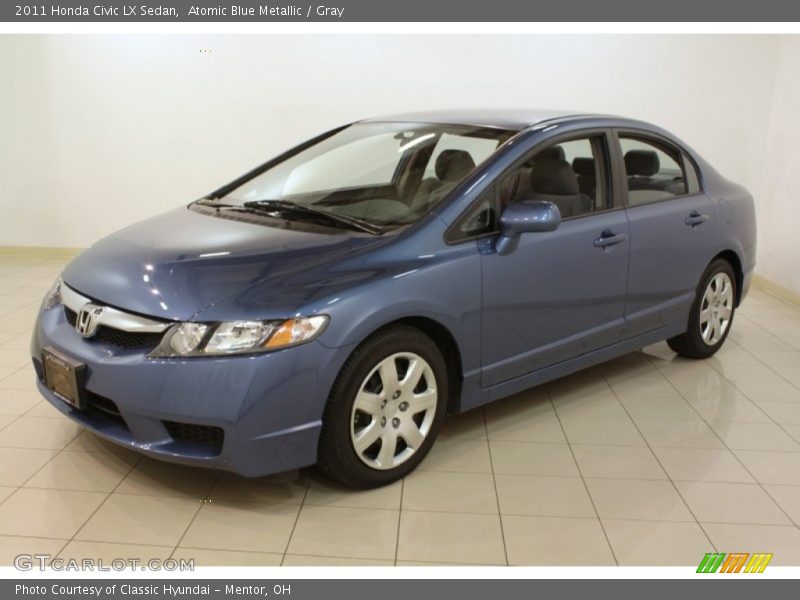 Atomic Blue Metallic / Gray 2011 Honda Civic LX Sedan