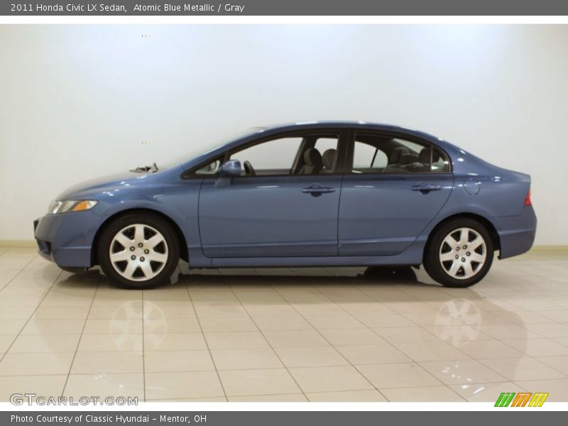 Atomic Blue Metallic / Gray 2011 Honda Civic LX Sedan