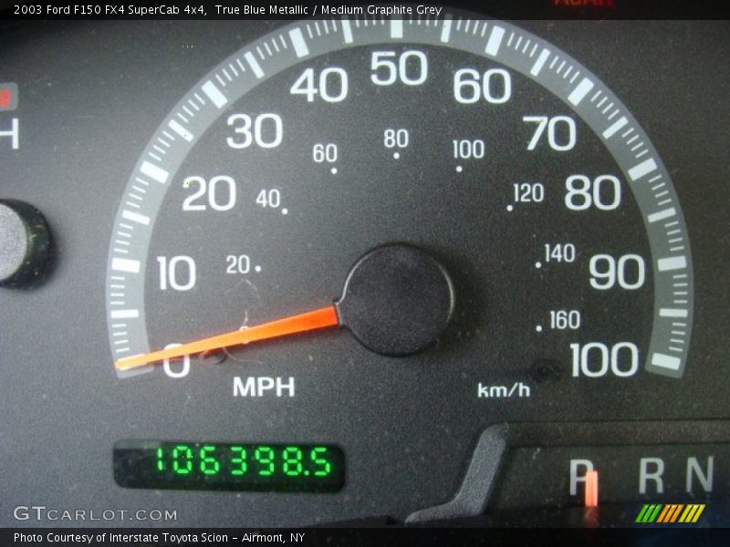 True Blue Metallic / Medium Graphite Grey 2003 Ford F150 FX4 SuperCab 4x4