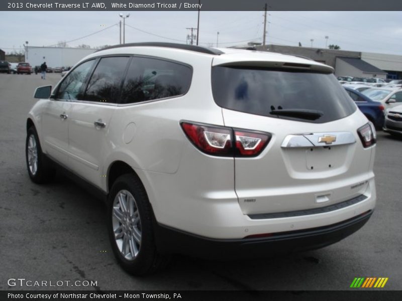 White Diamond Tricoat / Ebony 2013 Chevrolet Traverse LT AWD