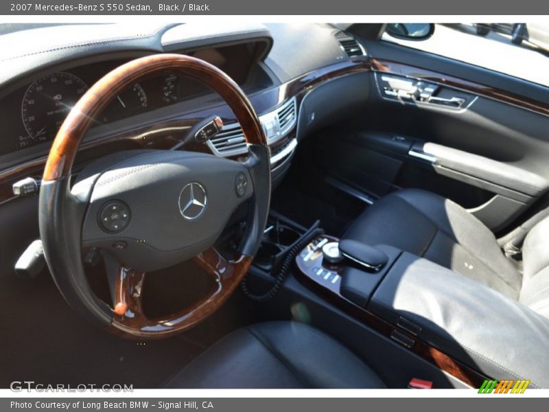 Black / Black 2007 Mercedes-Benz S 550 Sedan