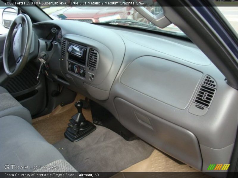 True Blue Metallic / Medium Graphite Grey 2003 Ford F150 FX4 SuperCab 4x4