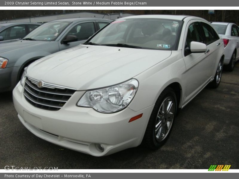 Stone White / Medium Pebble Beige/Cream 2009 Chrysler Sebring Limited Sedan