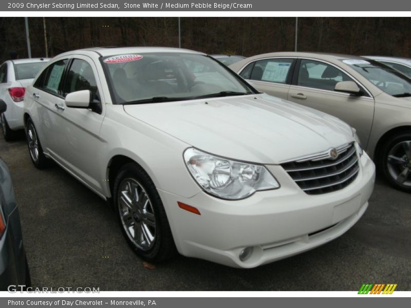 Stone White / Medium Pebble Beige/Cream 2009 Chrysler Sebring Limited Sedan