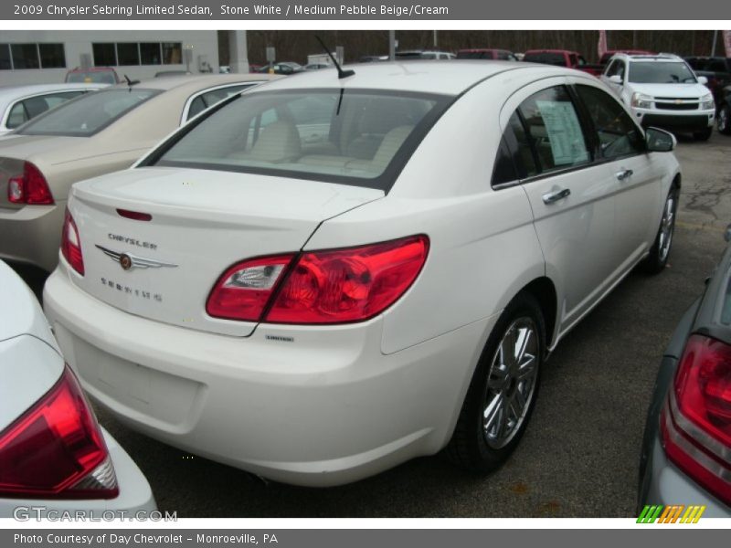 Stone White / Medium Pebble Beige/Cream 2009 Chrysler Sebring Limited Sedan