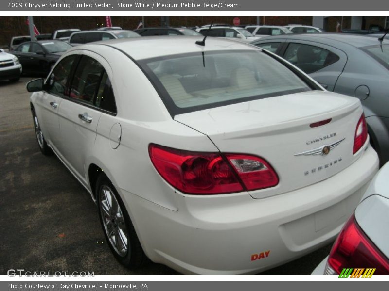 Stone White / Medium Pebble Beige/Cream 2009 Chrysler Sebring Limited Sedan
