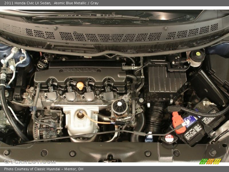 Atomic Blue Metallic / Gray 2011 Honda Civic LX Sedan