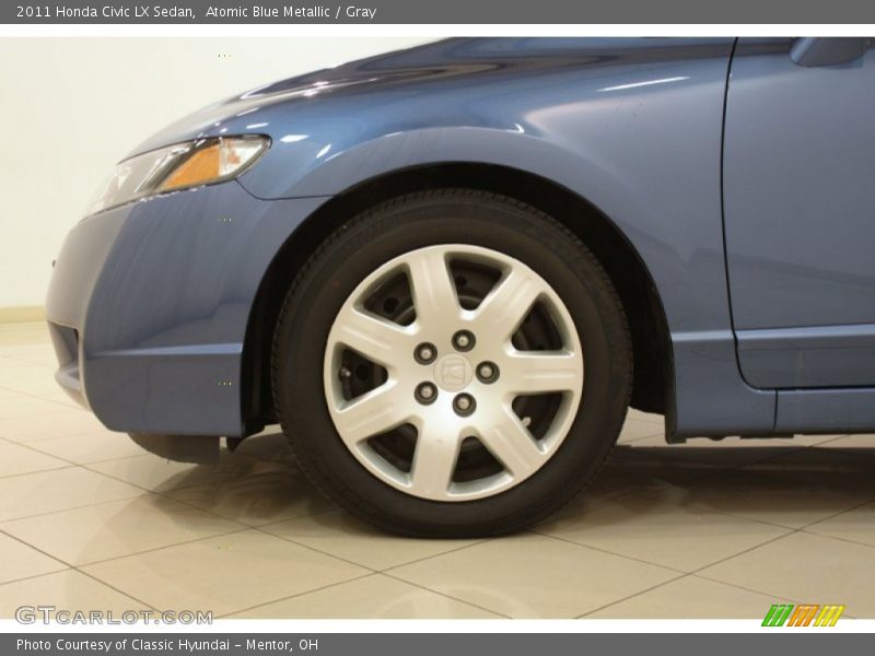 Atomic Blue Metallic / Gray 2011 Honda Civic LX Sedan