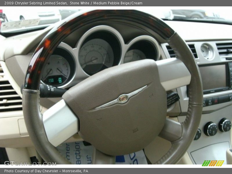 Stone White / Medium Pebble Beige/Cream 2009 Chrysler Sebring Limited Sedan