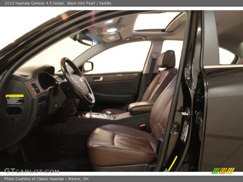 Black Noir Pearl / Saddle 2010 Hyundai Genesis 4.6 Sedan