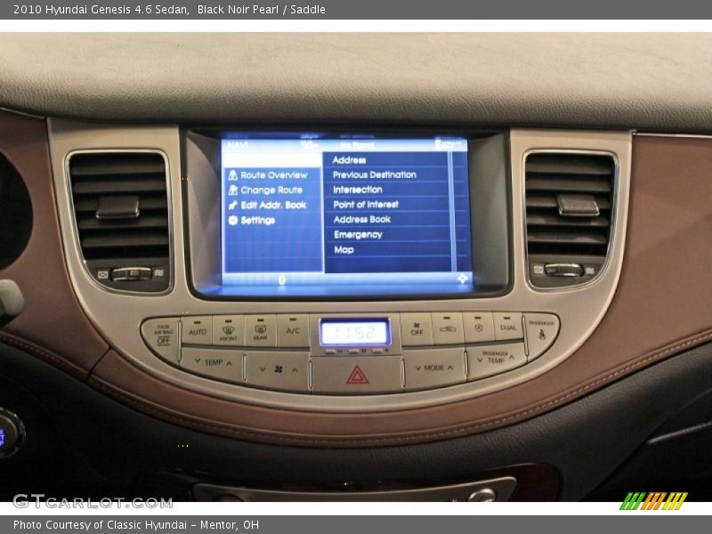 Black Noir Pearl / Saddle 2010 Hyundai Genesis 4.6 Sedan