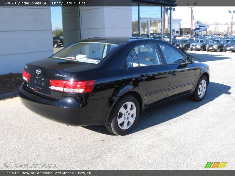 Ebony Black / Beige 2007 Hyundai Sonata GLS