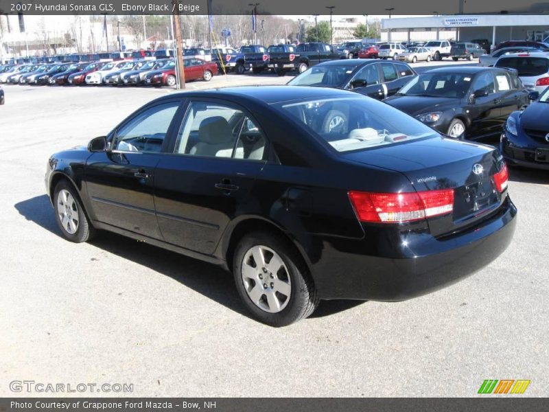 Ebony Black / Beige 2007 Hyundai Sonata GLS