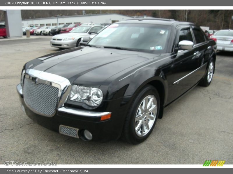 Brilliant Black / Dark Slate Gray 2009 Chrysler 300 C HEMI