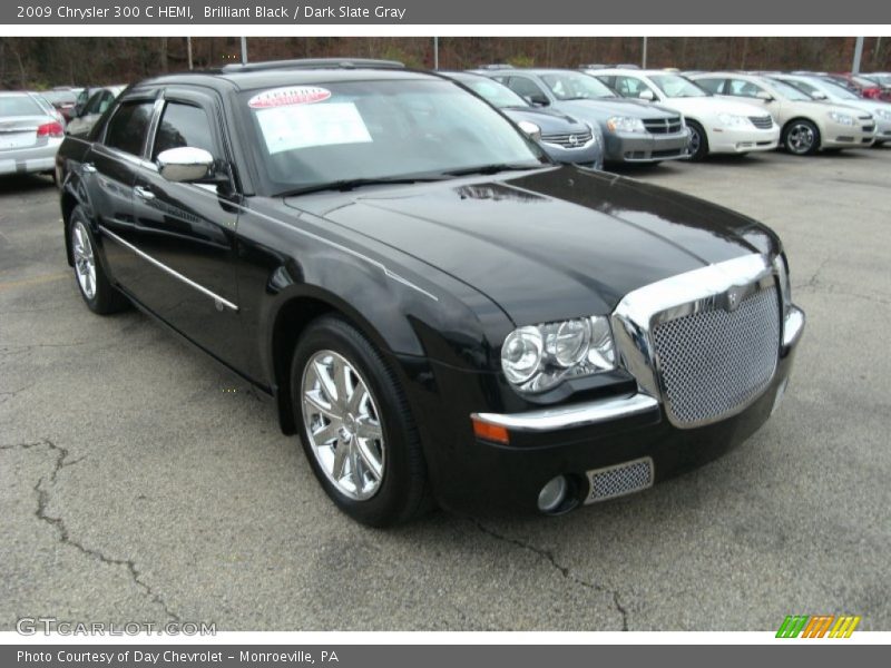 Brilliant Black / Dark Slate Gray 2009 Chrysler 300 C HEMI