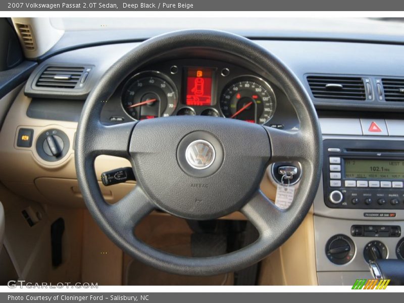 Deep Black / Pure Beige 2007 Volkswagen Passat 2.0T Sedan