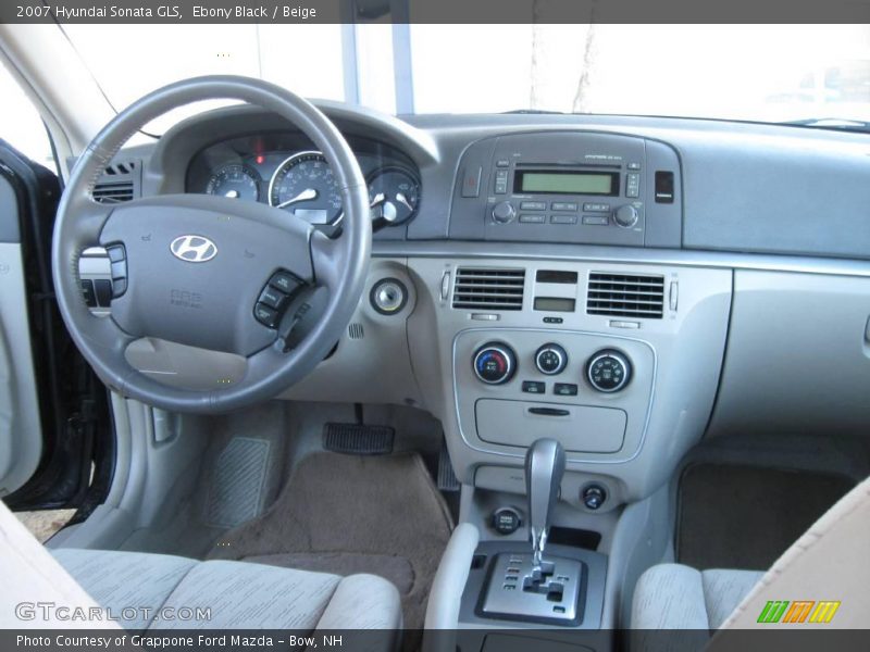 Ebony Black / Beige 2007 Hyundai Sonata GLS