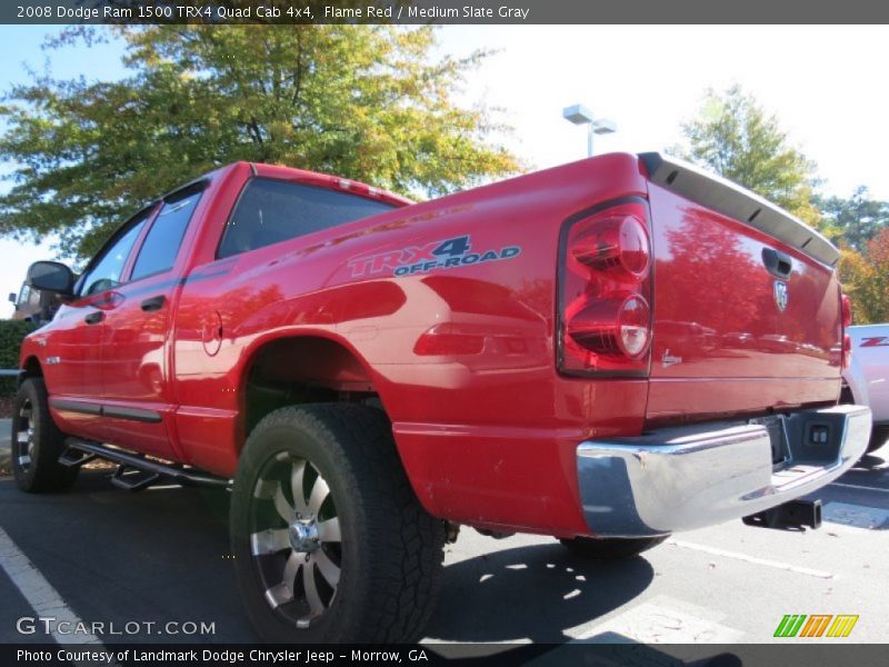Flame Red / Medium Slate Gray 2008 Dodge Ram 1500 TRX4 Quad Cab 4x4