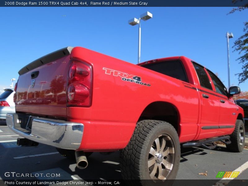 Flame Red / Medium Slate Gray 2008 Dodge Ram 1500 TRX4 Quad Cab 4x4