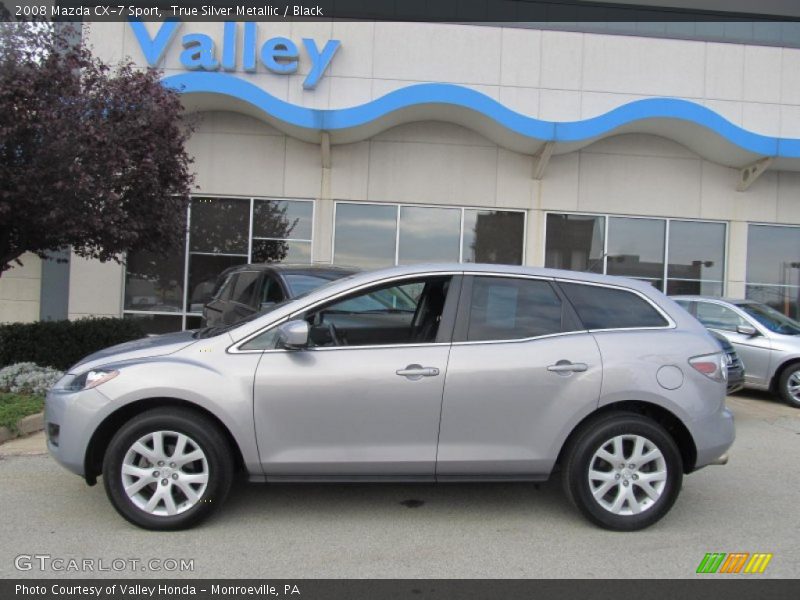 True Silver Metallic / Black 2008 Mazda CX-7 Sport