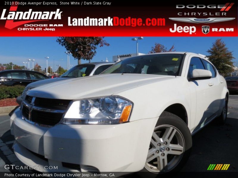 Stone White / Dark Slate Gray 2010 Dodge Avenger Express