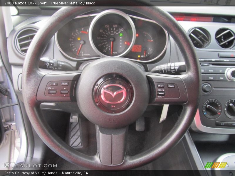 True Silver Metallic / Black 2008 Mazda CX-7 Sport