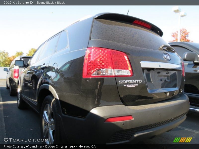 Ebony Black / Black 2012 Kia Sorento EX