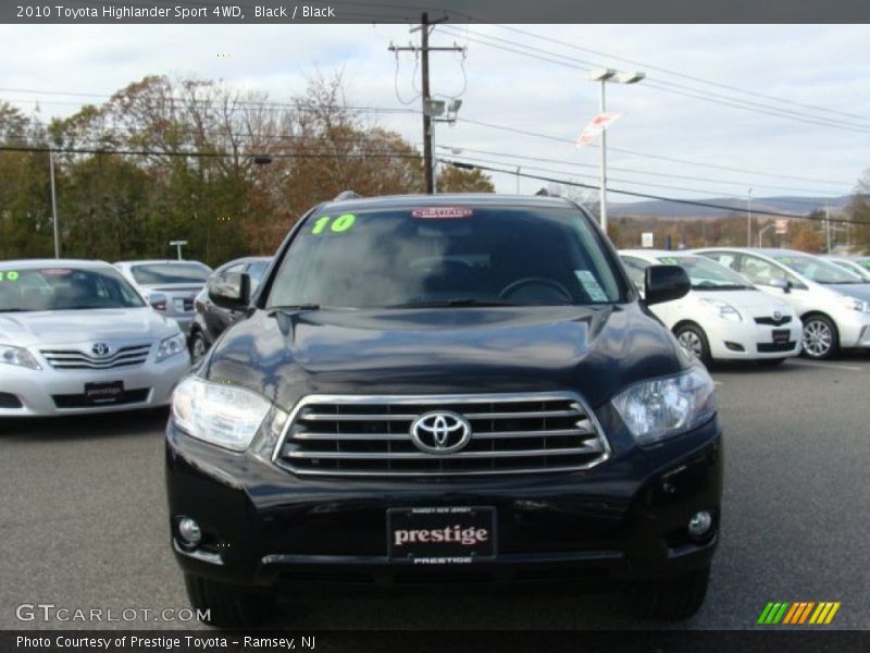 Black / Black 2010 Toyota Highlander Sport 4WD