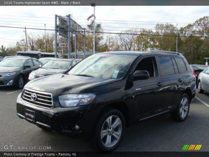 Black / Black 2010 Toyota Highlander Sport 4WD