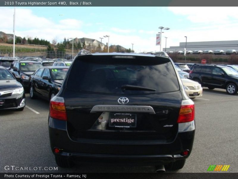 Black / Black 2010 Toyota Highlander Sport 4WD