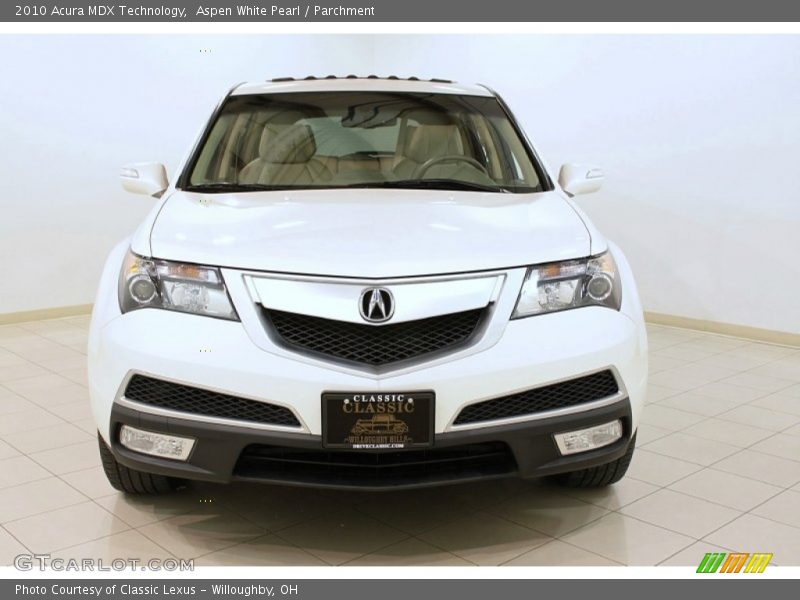 Aspen White Pearl / Parchment 2010 Acura MDX Technology