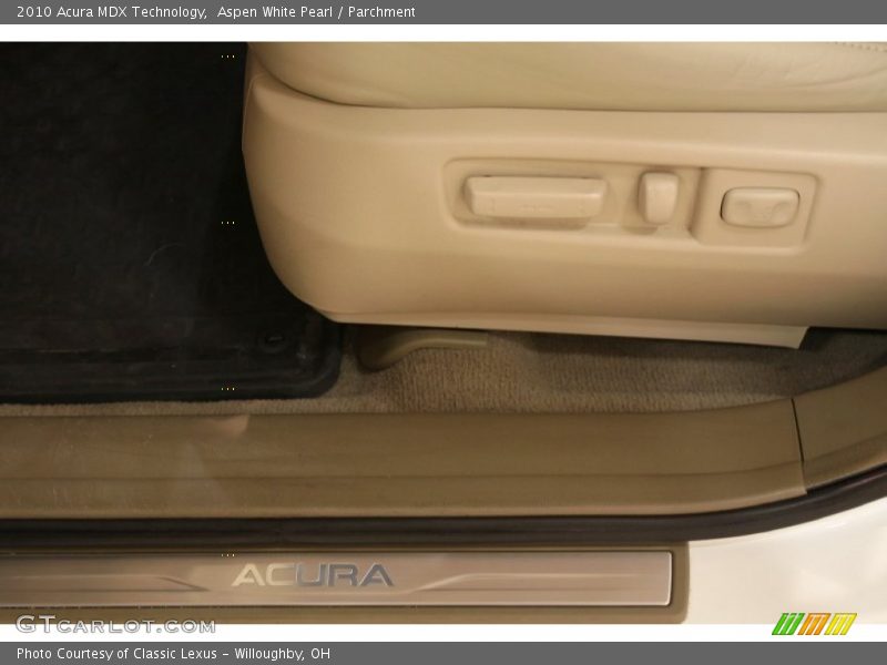 Aspen White Pearl / Parchment 2010 Acura MDX Technology