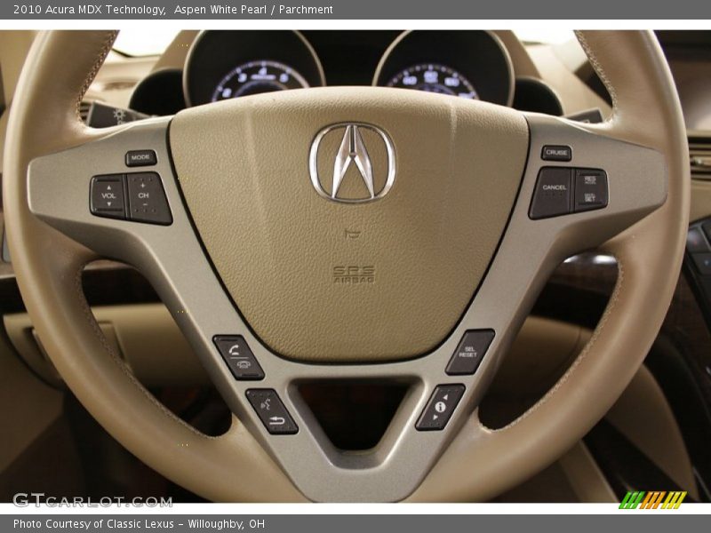 Aspen White Pearl / Parchment 2010 Acura MDX Technology