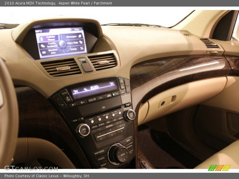 Aspen White Pearl / Parchment 2010 Acura MDX Technology