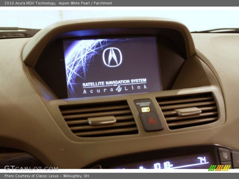 Aspen White Pearl / Parchment 2010 Acura MDX Technology