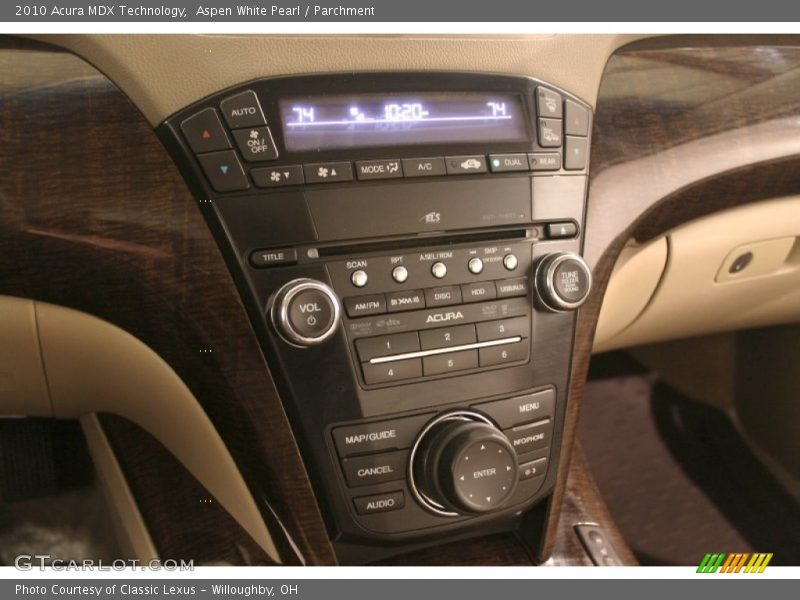 Aspen White Pearl / Parchment 2010 Acura MDX Technology