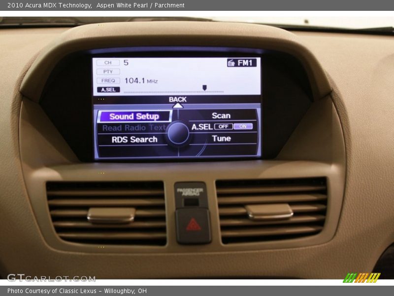 Aspen White Pearl / Parchment 2010 Acura MDX Technology