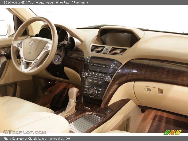 Aspen White Pearl / Parchment 2010 Acura MDX Technology