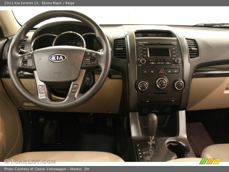 Ebony Black / Beige 2011 Kia Sorento LX