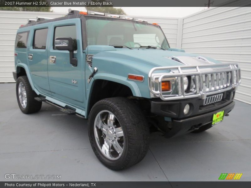 Glacier Blue Metallic / Ebony Black 2007 Hummer H2 SUV