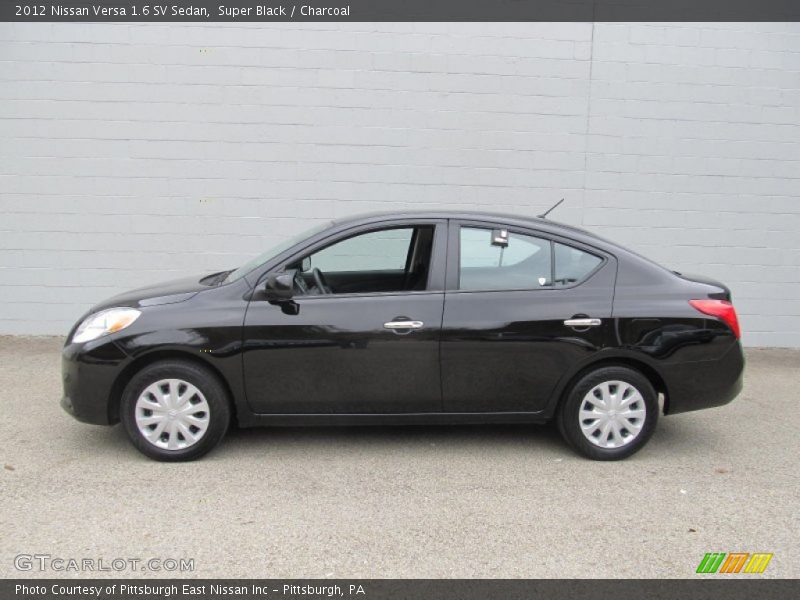 Super Black / Charcoal 2012 Nissan Versa 1.6 SV Sedan