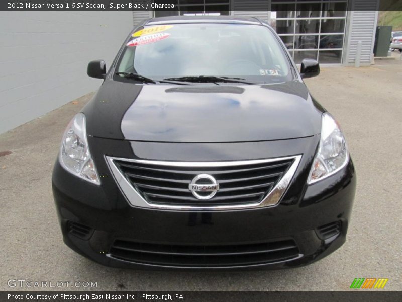 Super Black / Charcoal 2012 Nissan Versa 1.6 SV Sedan