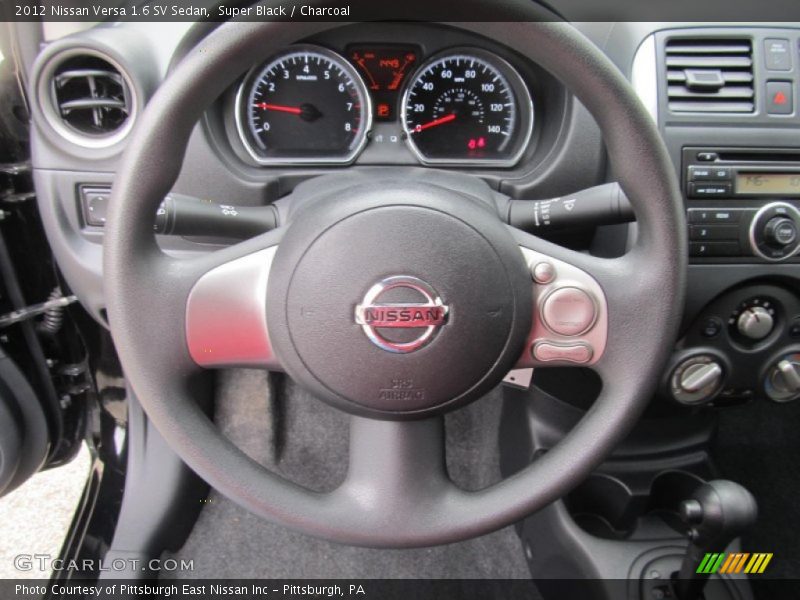 Super Black / Charcoal 2012 Nissan Versa 1.6 SV Sedan