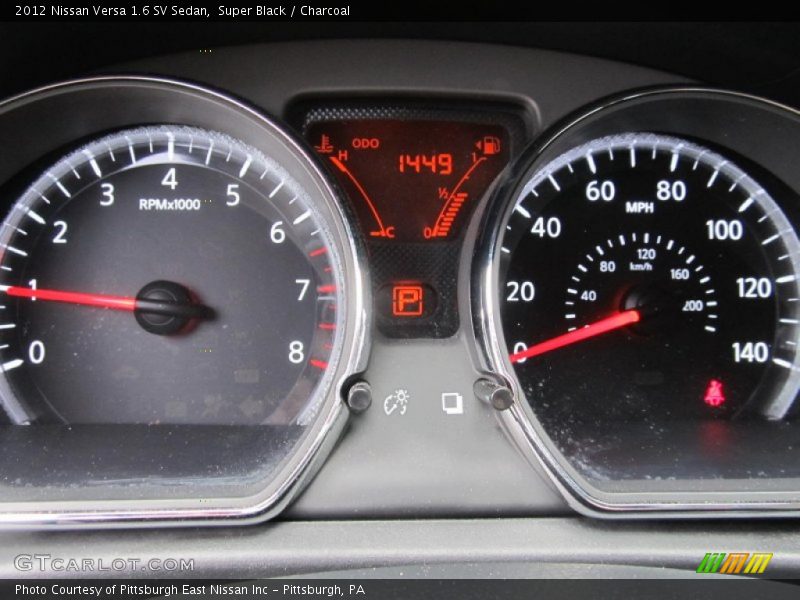 Super Black / Charcoal 2012 Nissan Versa 1.6 SV Sedan