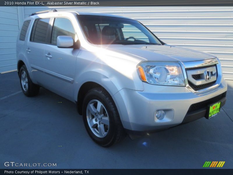Alabaster Silver Metallic / Black 2010 Honda Pilot EX-L