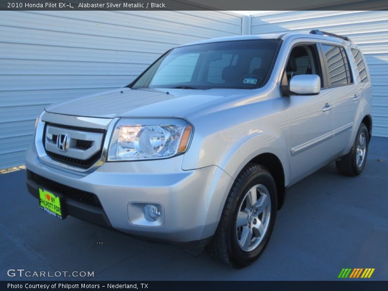 Alabaster Silver Metallic / Black 2010 Honda Pilot EX-L